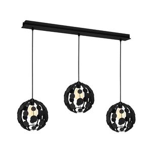 Luster na lanku GAIA 3xE27/60W/230V čierna/hnedá MLP6327 vyobraziť