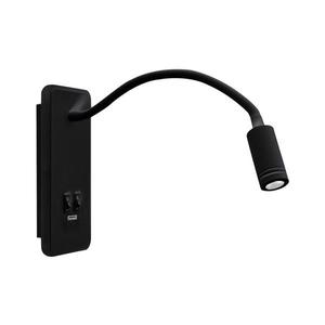 LED Flexibilná nástenná lampička s USB BASE 1xLED/8W+1xLED/2W/230V čierna ML63500 vyobraziť