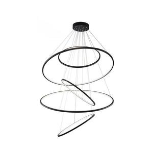 Azzardo - LED Stmievateľný luster na lanku WHEEL LED/190W/230V čierna vyobraziť