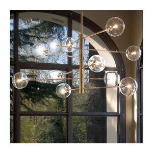 Ideal Lux - LED Luster na tyči EQUINOXE 12xG4/2W/230V pr. 124 cm mosadz/číra 200125 vyobraziť