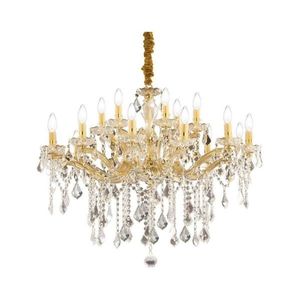 Ideal Lux - Krištáľový luster na reťazi FLORIAN 18xE14/40W/230V pr. 86 cm zlatá 075181 vyobraziť