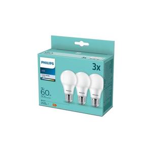 SADA 3x LED Žiarovka Philips A60 E27/8W/230V 4000K 8718699694944 vyobraziť