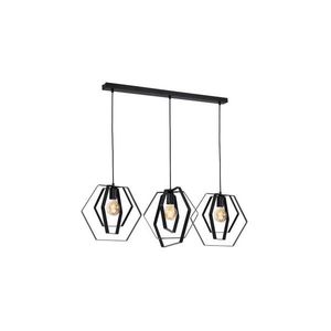 Luster na lanku HEXAGON 3xE27/60W/230V čierna 1342 vyobraziť