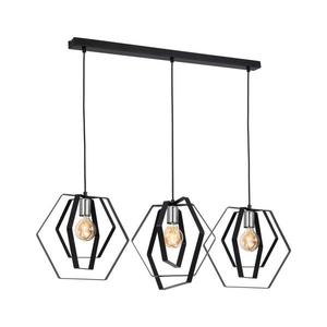 Luster na lanku HEXAGON 3xE27/60W/230V čierna/chróm 1299 vyobraziť
