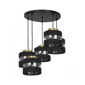 Luster na lanku HAVARD 5xE27/60W/230V čierna/mosadz okrúhly 1850 vyobraziť