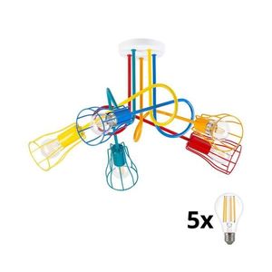 Prisadený luster OXFORD 5xE27/15W/230V W-2016/5K MIX vyobraziť