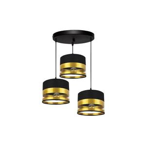Luster na lanku MILO 3xE27/60W/230V zlatá/čierna 0350 vyobraziť