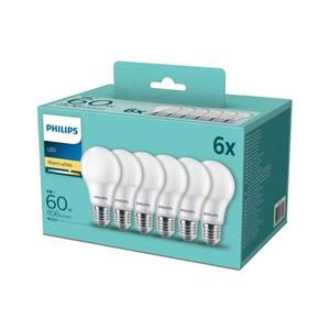 SADA 6x LED Žiarovka Philips E27/8W/230V 2700K 8718699774356 vyobraziť