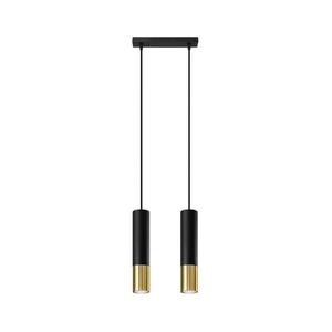 SL.0953 - Luster na lanku LOOPEZ 2xGU10/10W/230V čierna/zlatá SL.0953 vyobraziť