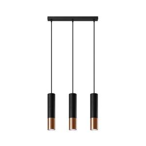 SL.0948 - Luster na lanku LOOPEZ 3xGU10/10W/230V čierna/meď SL.0948 vyobraziť
