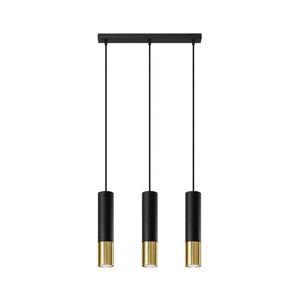 SL.0954 - Luster na lanku LOOPEZ 3xGU10/10W/230V čierna/zlatá SL.0954 vyobraziť
