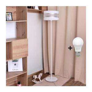 LED Stojacia lampa HELEN 1xE27/15W/230V biela S-0803/1 WT+SL+MAT vyobraziť