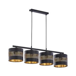 Luster na lanku TAGO 4xE27/15W/230V čierna/zlatá 3213 vyobraziť