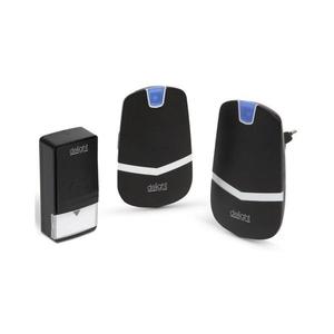 SADA 2x Bezdrôtový zvonček do zásuvky 230V IP44 čierna GL-55342BK-2 vyobraziť