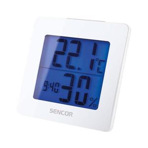 Sencor - Meteostanica s LCD displejom a budíkom 1xAA biela 35049764 vyobraziť