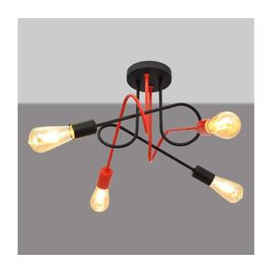 Prisadený luster OXFORD 4xE27/15W/230V čierna/červená W-2016/4 BK+RD/H vyobraziť