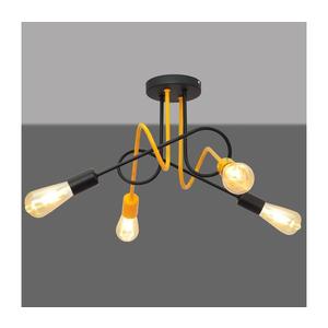 Prisadený luster OXFORD 4xE27/15W/230V čierna/žltá W-2016/4 BK+ORG/H vyobraziť