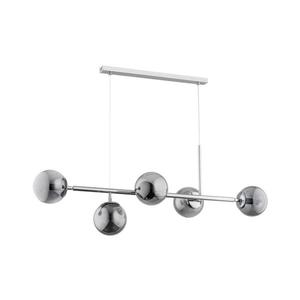 Luster na lanku DANSA 5xE14/10W/230V šedá/lesklý chróm 63018 vyobraziť