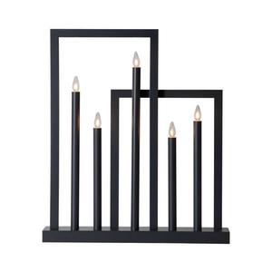 Eglo 410952 - Vianočný svietnik FRAME 5xE10/3W/230V čierna 410952 vyobraziť