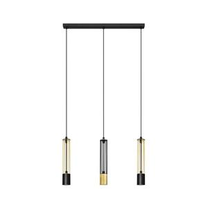 LED Luster na lanku BARS 3xGU10/4, 8W/230V čierna/zlatá W-L 1115/3 BK+GO MIX vyobraziť