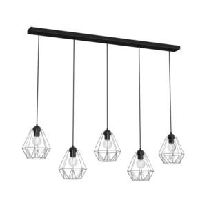Luster na lanku BERGEN 5xE27/60W/230V čierna/lesklý chróm 0612 vyobraziť