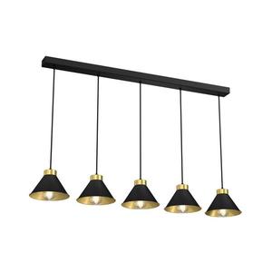 Luster na lanku DEMET 5xE27/60W/230V čierna/zlatá 0629 vyobraziť