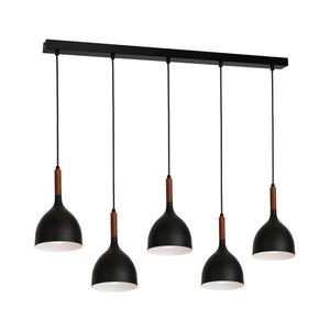 Luster na lanku NOAK WOOD 5xE27/15W/230V čierna/buk 3708 vyobraziť