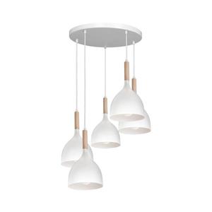 Luster na lanku NOAK WOOD 5xE27/15W/230V biela/buk 3712 vyobraziť