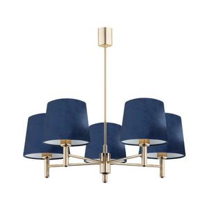 Argon 2086 - Luster na tyči PONTE 5xE27/15W/230V mosadz/modrá 2086 vyobraziť