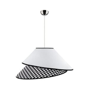 - Luster na lanku COCO 1xE27/40W/230V pr. 50 cm biela/čierna 8848 vyobraziť