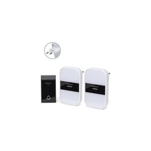 B.V. - SADA 2x Bezdrôtový zvonček do zásuvky 230V IP44 biela/čierna 2H0000VKR vyobraziť