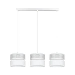 Luster na lanku LIMA 3xE27/60W/230V strieborná/biela 0872 vyobraziť
