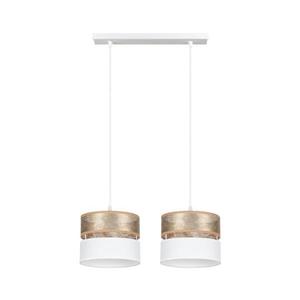 Luster na lanku LIMA 2xE27/60W/230V zlatá/biela 0878 vyobraziť