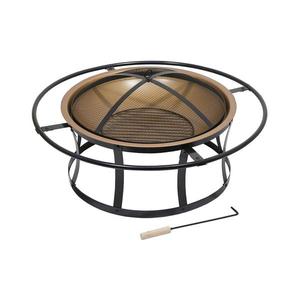 Prenosné ohnisko na drevo s roštom čierna/medená 13005 vyobraziť