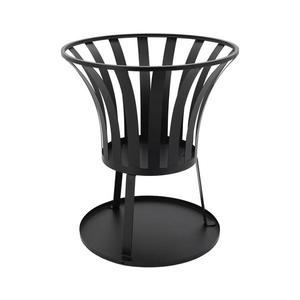 Prenosné ohnisko na drevo s roštom čierna 13006 vyobraziť