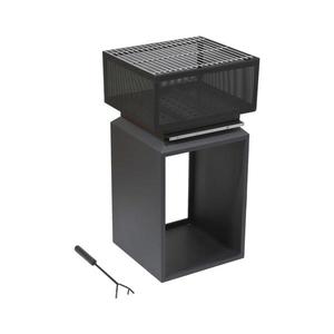 Prenosné ohnisko na drevo s roštom čierna 13007 vyobraziť