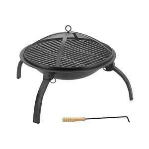 Prenosné ohnisko s roštom čierna 13004 vyobraziť