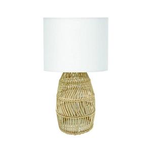 Stolná lampa 1xE27/25W/230V ratan/biela PTL1058 vyobraziť