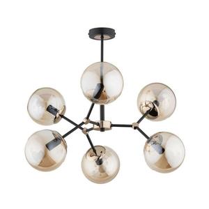 Luster na tyči FOTON 6xE14/40W/230V čierna/béžová 63121 vyobraziť