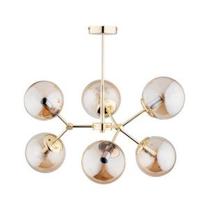 Luster na tyči FOTON 6xE14/40W/230V zlatá/béžová 63120 vyobraziť