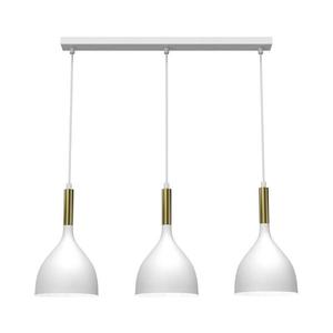 Luster na lanku NOAK 3xE27/15W/230V biela/zlatá 3897 vyobraziť