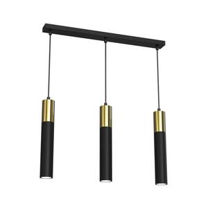 Luster na lanku CASSA 3xGU10/8W/230V čierna/zlatá 4145 vyobraziť