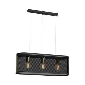Luster na lanku KAGA 3xE27/60W/230V čierna/zlatá 4151 vyobraziť