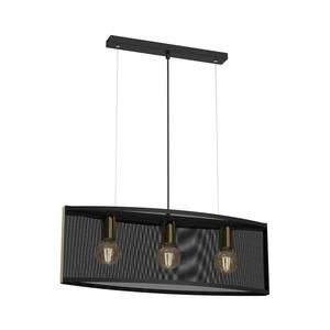 Luster na lanku KAGA 3xE27/60W/230V čierna/zlatá 4152 vyobraziť