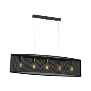 Luster na lanku KAGA 5xE27/60W/230V čierna/zlatá 4153 vyobraziť