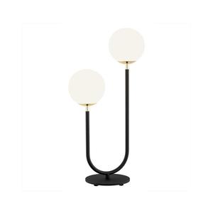 Argon 7072 - Stolná lampa FERRONE 2xE14/7W/230V čierna/biela/zlatá 7072 vyobraziť