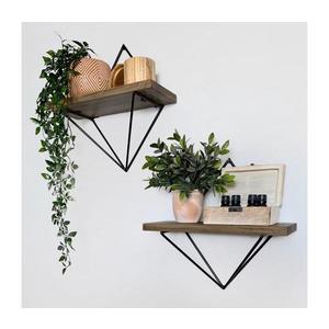 SADA 2x Nástenná polica smrek hnedá 792EVL2868 vyobraziť