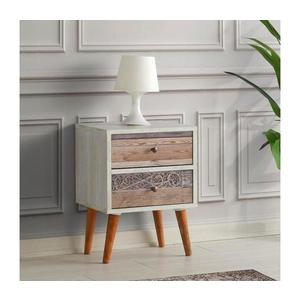 Nočný stolík MALMO 55x40 cm biela/hnedá 854KLN3303 vyobraziť