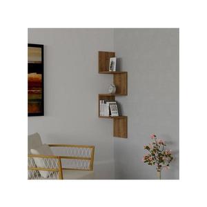 Rohová nástenná polica ZIKZAK 105, 5x25 cm hnedá 835PUQ1634 vyobraziť