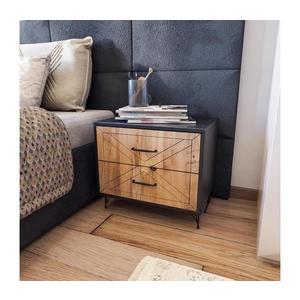 Nočný stolík FELICITA 55x50 cm čierna/hnedá 854KLN3301 vyobraziť